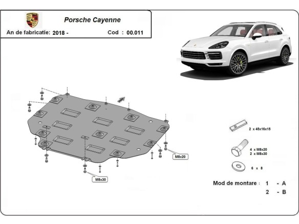 Stalowa Osłona skrzyni biegów Porsche Cayenne
