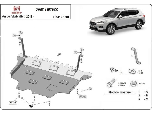 Stalowa Osłona pod silnik Seat Tarraco