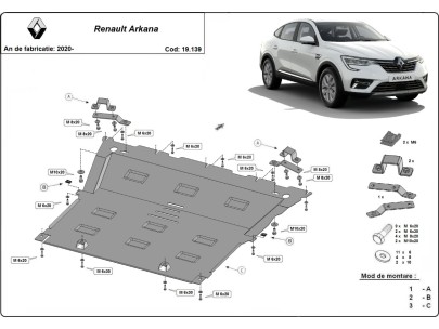 Stalowa Osłona pod silnik Renault Arkana