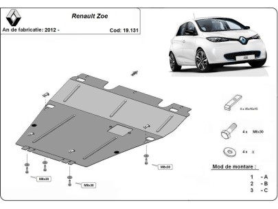 Stalowa Osłona pod silnik Renault Zoe
