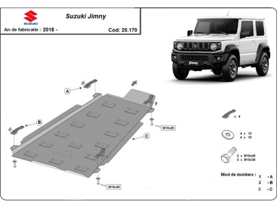 Stalowa Osłona  skrzynka transferowa Suzuki Jimny - Model 3-drzwiowy
