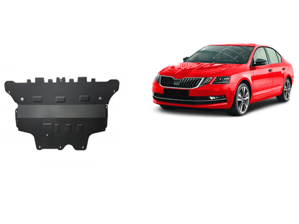 Stalowa Osłona pod silnik Skoda Octavia 3 - automatyczna skrzynia biegów