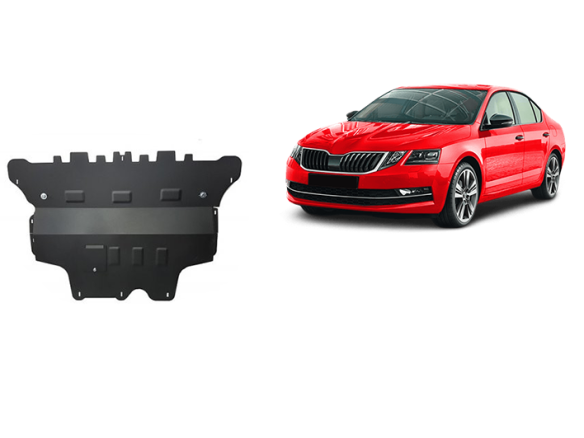 Stalowa Osłona pod silnik Skoda Octavia 3 - reczna skrzynia biegow
