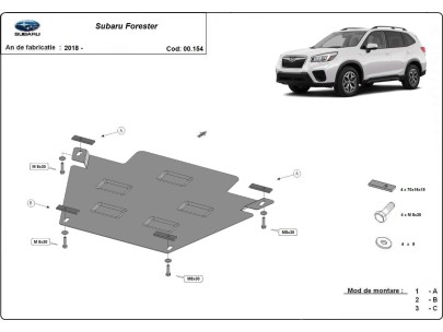 Stalowa Osłona skrzyni biegów Subaru Forester 5