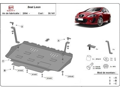 Stalowa Osłona pod silnik Seat Leon Mk2
