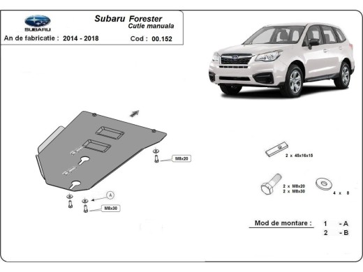 Stalowa Osłona manualnej  skrzyni biegów Subaru Forester 4