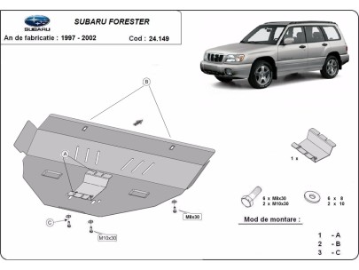 Stalowa Osłona pod silnik Subaru Forester 1