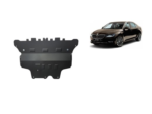 Stalowa Osłona pod silnik Skoda Superb - reczna skrzynia biegow