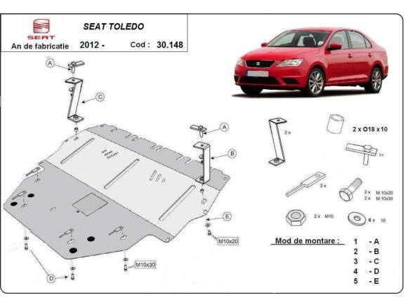Stalowa Osłona pod silnik Seat Toledo 4