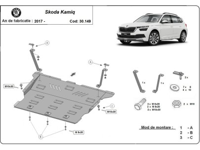 Stalowa Osłona pod silnik Skoda Kamiq