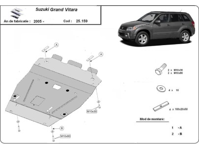 Stalowa Osłona pod silnik Suzuki Grand Vitara 2