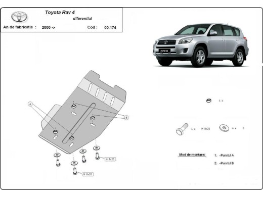 Stalowa Osłona dyferencjału Toyota RAV 4