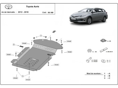 Stalowa Osłona pod katalizator Toyota Auris