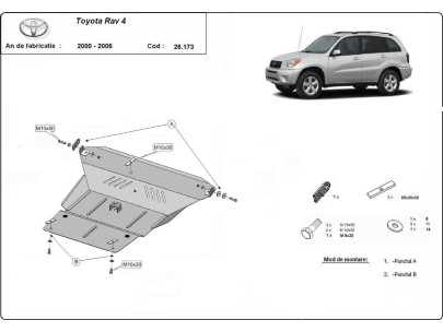 Stalowa Osłona pod silnik Toyota Rav4