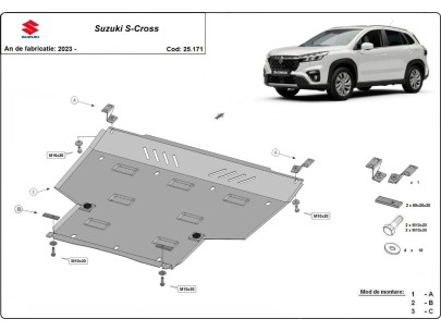 Stalowa Osłona pod silnik Suzuki S-Cross