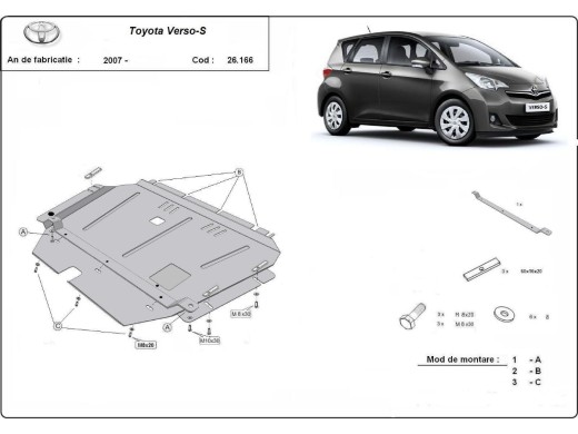Stalowa Osłona pod silnik Toyota Verso