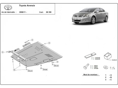 Stalowa Osłona pod silnik Toyota Avensis