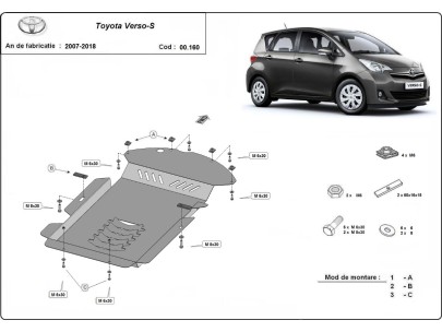 Stalowa Osłona pod katalizator Toyota Verso-S