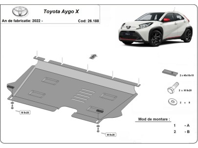 Stalowa Osłona pod silnik Toyota Aygo X