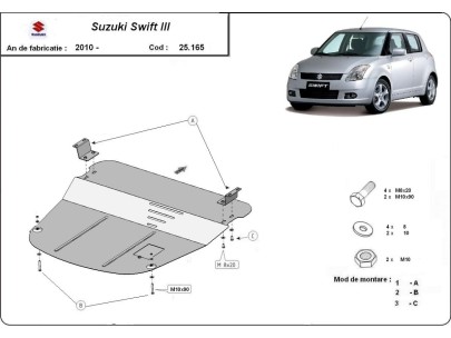 Stalowa Osłona pod silnik Suzuki Swift 3