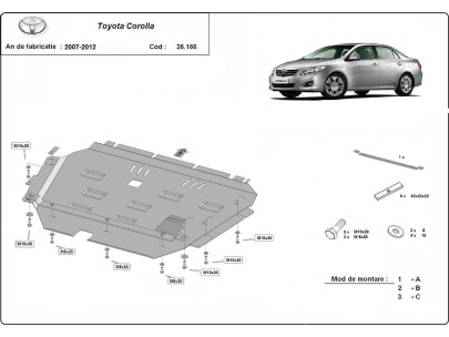 Stalowa Osłona pod silnik Toyota Corolla