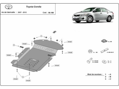 Stalowa Osłona pod katalizator Toyota Corolla 