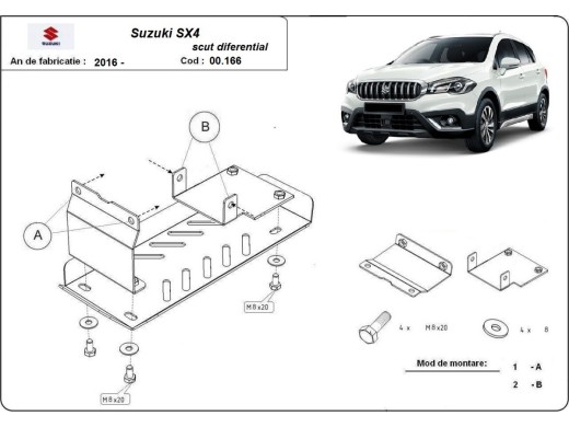 Stalowa Osłona dyferencjału Suzuki SX4