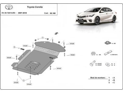 Stalowa Osłona pod katalizator Toyota Corolla 