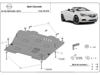 Stalowa Osłona pod silnik Opel Cascada