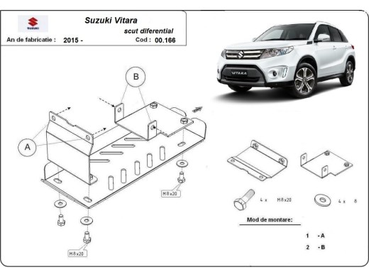 Stalowa Osłona dyferencjału Suzuki Vitara
