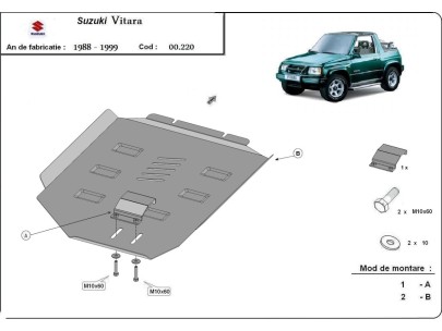 Stalowa Osłona skrzyni biegów Suzuki Vitara