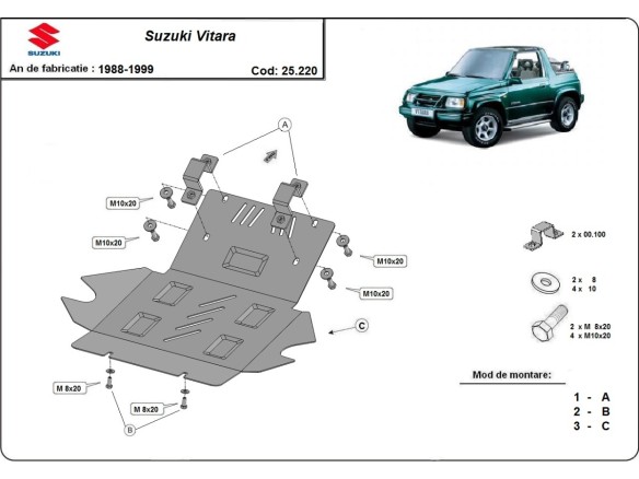 Stalowa Osłona pod silnik Suzuki Vitara