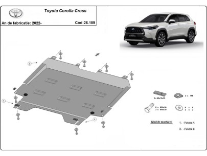 Stalowa Osłona pod silnik Toyota Corolla Cross