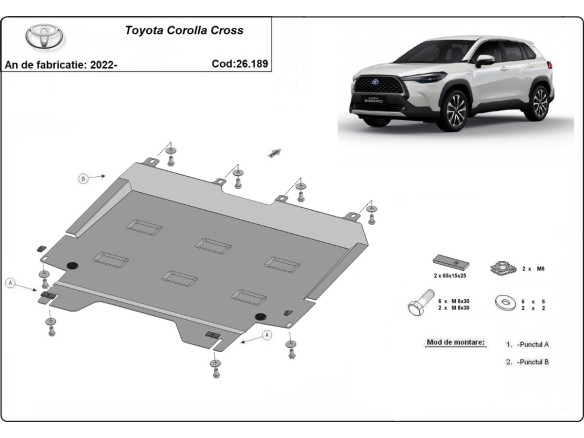 Stalowa Osłona pod silnik Toyota Corolla Cross