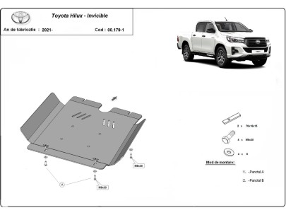Stalowa Osłona skrzyni biegów Toyota Hilux Invincible