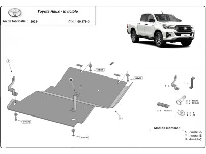 Stalowa Osłona dyferencjału Toyota Hilux Invincible