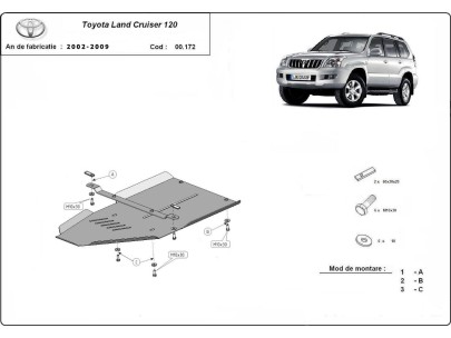 Stalowa Osłona skrzyni biegów Toyota Land Cruiser J120
