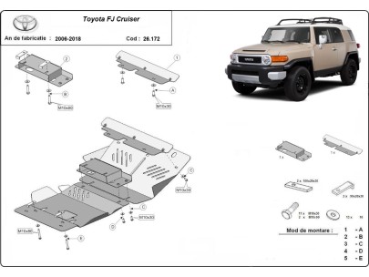 Stalowa Osłona pod silnik Toyota Fj Cruiser