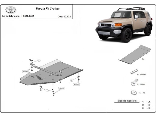 Stalowa Osłona skrzyni biegów  Toyota Fj Cruiser