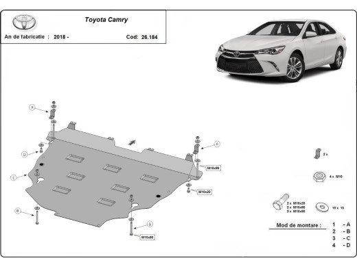 Stalowa Osłona pod silnik Toyota Camry