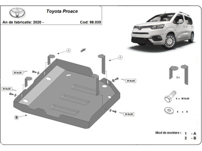 Stalowa Stalowa Osłona AdBlue Toyota Proace