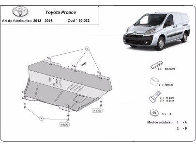 Stalowa Osłona pod silnik Toyota Proace