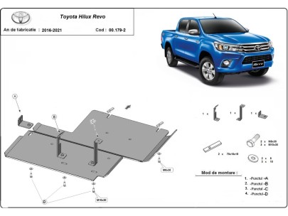 Stalowa Osłona dyferencjału Toyota Hilux Revo