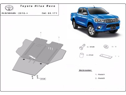 Stalowa Osłona skrzyni biegów Toyota Hilux Revo