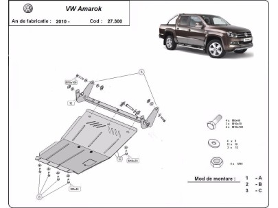 Stalowa Osłona pod silnik Volkswagen Amarok