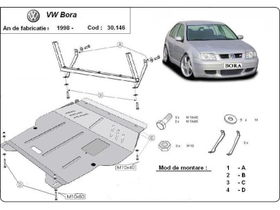 Stalowa Osłona pod silnik VW Bora