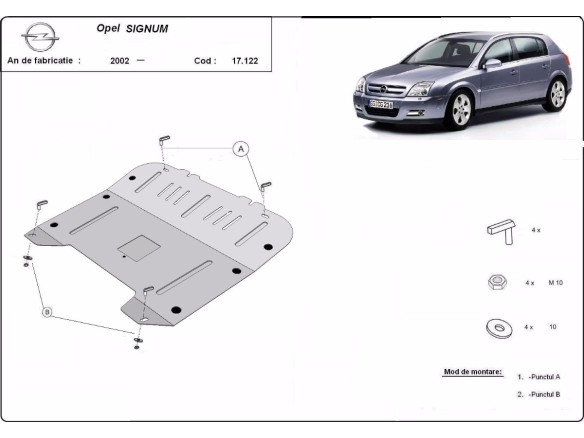Stalowa Osłona pod silnik Opel Signum