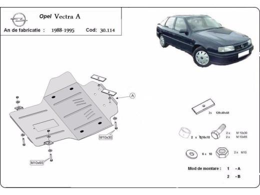 Stalowa Osłona pod silnik Opel Vectra A