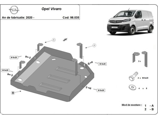 Stalowa Stalowa Osłona AdBlue Opel Vivaro C 