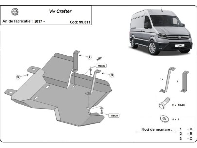 Stalowa Osłona AdBlue Volkswagen Crafter / 18 L